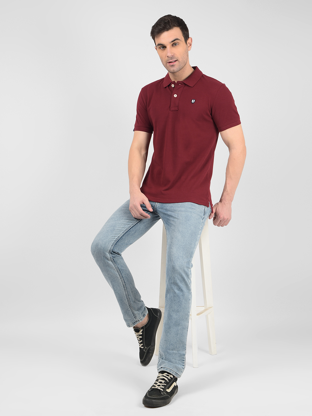 Numero Uno Men Solid Maroon T-Shirt